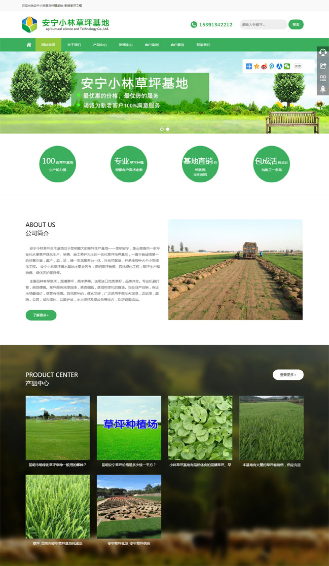 安寧小林草坪基地網(wǎng)站制作成功案例-昆明草坪-云南草坪-人工草坪包成活